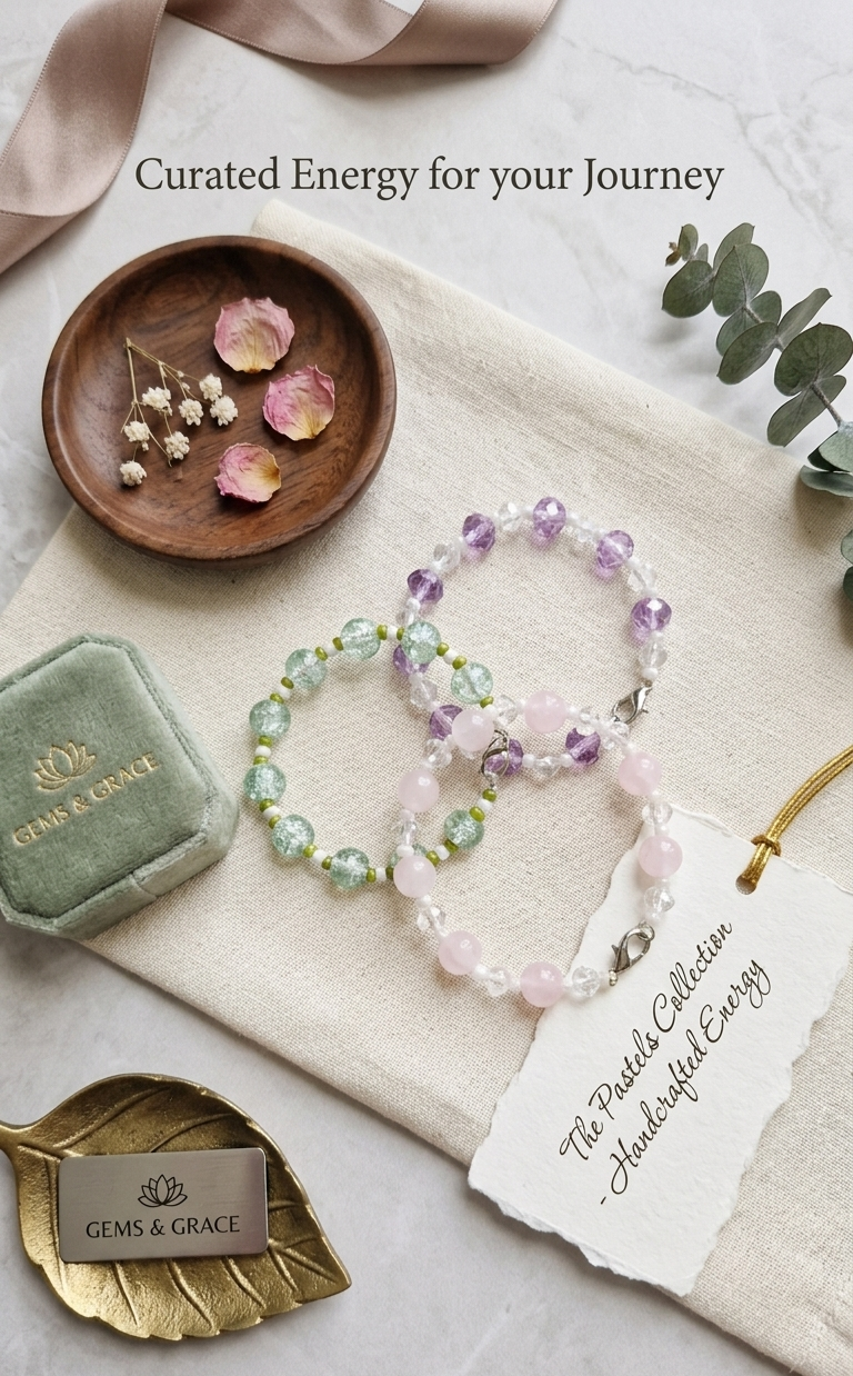 Rose Thread Charm Bracelet